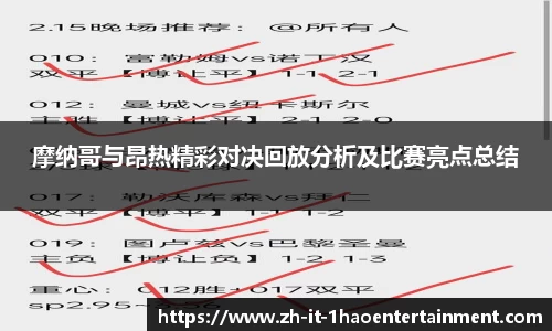 摩纳哥与昂热精彩对决回放分析及比赛亮点总结